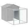 Dog House with Roof Light Gray 46.1"x480.7"x48.4" Galvanized Steel