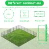 32" Outdoor Fence Heavy Duty Dog Pens 24 Panels Temporary Pet Playpen with Doors