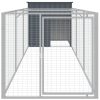 Dog House with Run Anthracite 43.3"x159.4"x43.3" Galvanized Steel