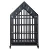 Heavy Duty Dog Cage pet Crate with Roof & window on roof