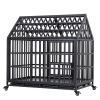 Heavy Duty Dog Cage pet Crate with Roof