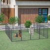 40in Outdoor Fence Heavy Duty Dog Pens 16 Panels Temporary Pet Playpen with Doors