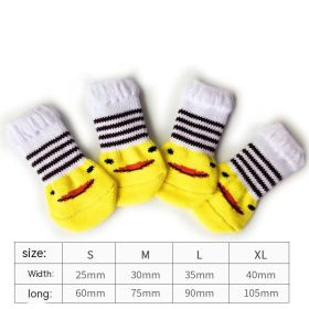 Dog Socks Booties Cat Shoes Anti-scratch (Option: Small Yellow Duck-L)