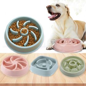 Plastic Pet Dogs And Cats Choke Prevention Slow Food Bowl (Color: pink)